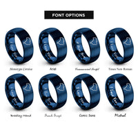 font options for inside engraving on blue brazil rings