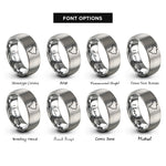 font options for inside engraving on silver brazil rings