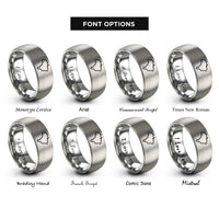 font options for inside engraving on silver brazil rings