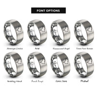 font options for inside engraving on gray brazil rings