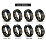 font options for inside engraving on gunmetal & blue brazil rings