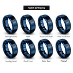 font options for inside engraving on blue breadboard rings