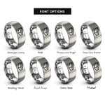 font options for inside engraving on gray brick rings