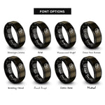 font options for inside engraving on gunmetal & black brick rings