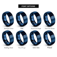 font options for inside engraving on blue brick handheld console rings