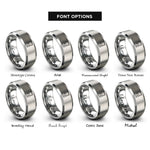font options for inside engraving on gray brick handheld console rings