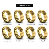 font options for inside engraving on gold brick oven rings