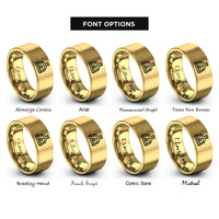 font options for inside engraving on gold brick oven rings