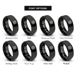 font options for inside engraving on black brick wall rings