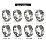 font options for inside engraving on gray brick wall rings
