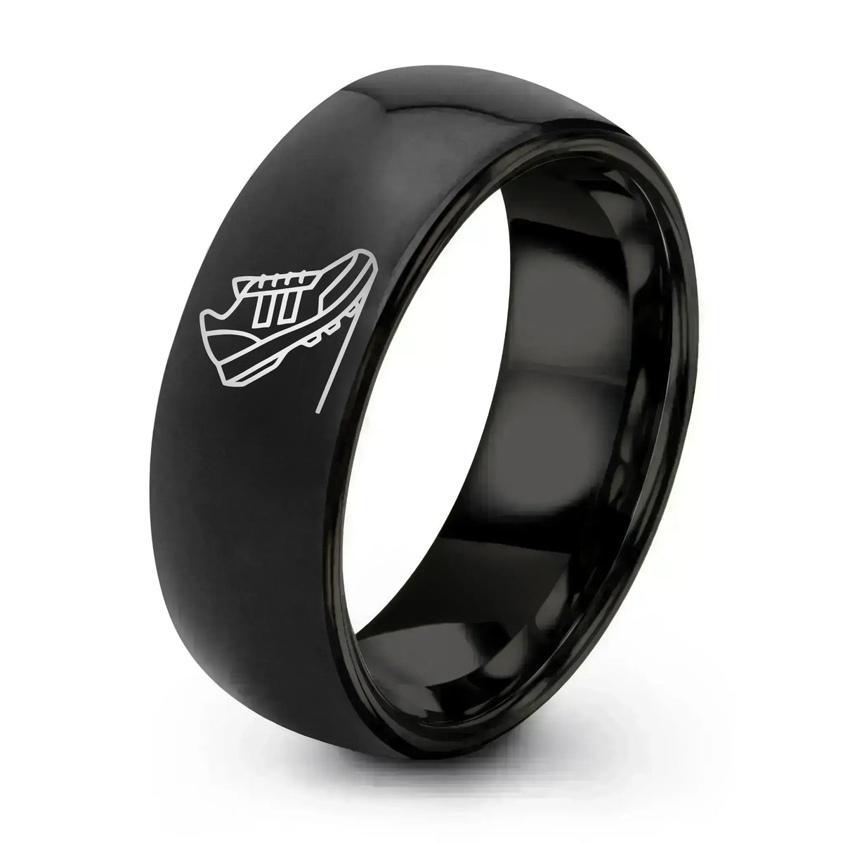 bridal wedding ring sets for women – black tungsten modern pentathlon ring