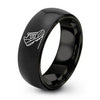 Modern Pentathlon – Tungsten Wedding Band, 8 mm, Black, Gray Comfort-Fit Women
