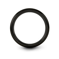 women's bridal ring sets – modern pentathlon engraving on black tungsten wedding band