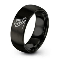 bridal wedding ring sets for women – black tungsten modern pentathlon ring