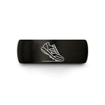 custom wedding ring sets – black tungsten modern pentathlon wedding band