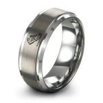 silver tungsten modern pentathlon ring