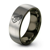 bridal wedding ring sets for women – gunmetal & grey tungsten modern pentathlon ring