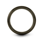 women's bridal ring sets – modern pentathlon engraving on gunmetal & grey tungsten wedding band