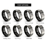 font options for inside engraving on black & grey bridge creek rings