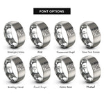 font options for inside engraving on grey bridge creek rings