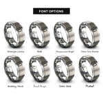 font options for inside engraving on silver bridle bit rings
