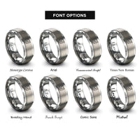 font options for inside engraving on grey british shorthair rings