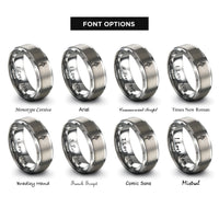 font options for inside engraving on gray broadhead fixed blade rings