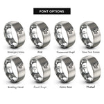 font options for inside engraving on grey bronc rider rings