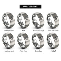 font options for inside engraving on grey bronc rider rings