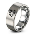 black tungsten rings him – silver tungsten flood wave ring