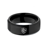 comfortable tungsten rings him – black tungsten dragon crest wedding band