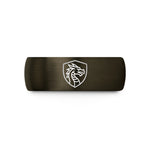 comfortable tungsten rings him – gunmetal & black tungsten dragon crest wedding band