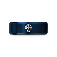 him precious metal ring – blue tungsten fm deviation wedding band