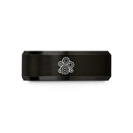 men's tungsten wedding band – black tungsten gearset cluster wedding band