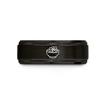 tungsten men’s band – black & rose gold tungsten rendang curry wedding band