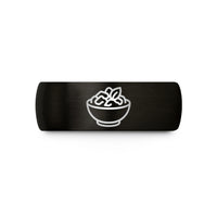 unisex fashion ring – black tungsten rendang curry wedding band