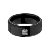 tungsten carbide gold ring – black tungsten world courthouse wedding band