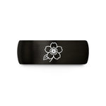 simple silver wedding bands – black & rose gold tungsten cherry blossom japan wedding band