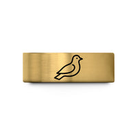 silver bands for couples – gold tungsten dove wedding band