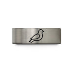 women's tungsten wedding band – gray tungsten dove wedding band