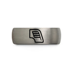 her silver promise rings – black & silver tungsten fender louvers wedding band