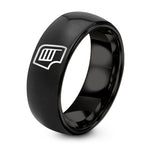 Brushed Silver Rings for Women – black tungsten fender louvers ring