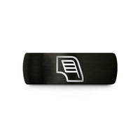 engraved silver ring her – black tungsten fender louvers wedding band