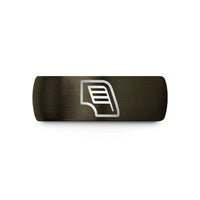 her silver promise rings – gunmetal & black tungsten fender louvers wedding band