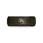 unique silver rings her – gunmetal & black tungsten fender louvers wedding band