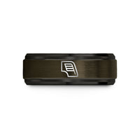 unique silver rings her – gunmetal & black tungsten fender louvers wedding band
