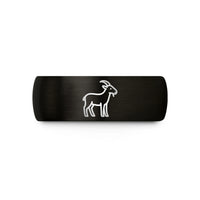 silver rings for her – black & rose gold tungsten goat wedding band