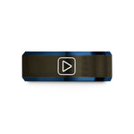 silver wedding rings her – gunmetal & blue tungsten play icon wedding band