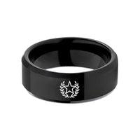 silver wedding bands her – black tungsten star laurel wedding band