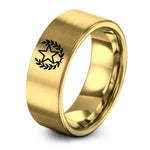 silver wedding bands her – gold tungsten star laurel ring